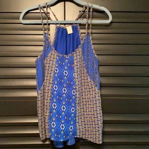 Blue Geometric Top